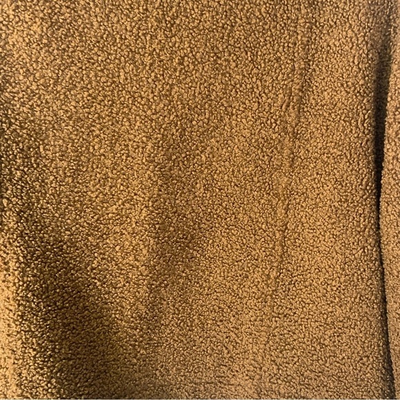 Max Studio Brown Women's Faux Sherpa Moto Teddy Bear Jacket Coat Size Small - Picture 5 of 12